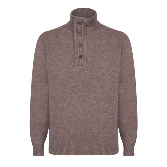 Men's Barbour Essential Patch Half Zip Sweater Taupe