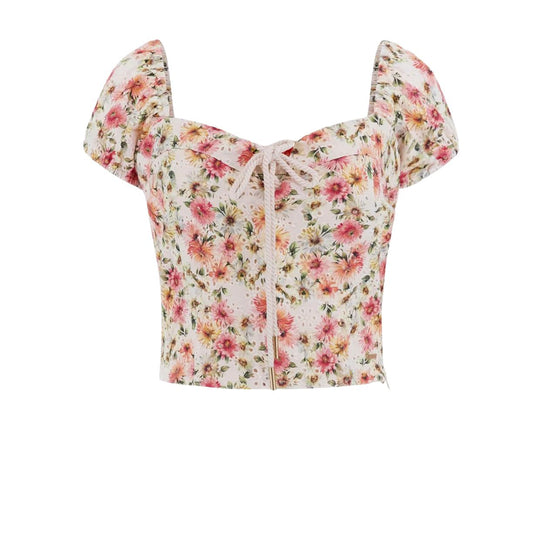 Women's Guess Floral English Lace Crop Top