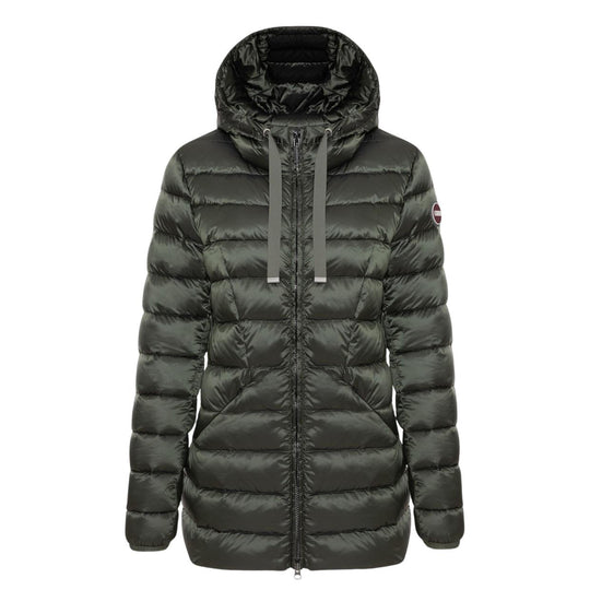 Piumino Donna Colmar Sciancrato Cappuccio Verde
