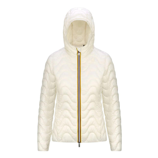 Women's K-Way Lily Quilted Warm Down Jacket Cream White