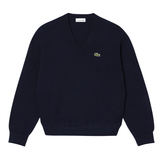 Women's Lacoste Moss Stitch Blue Sweater