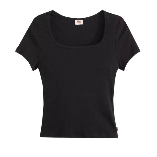 T-shirt Donna Levi'S Essential Con Scollo Squadrato Nero