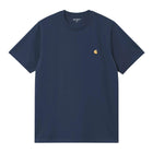 T-Shirt Uomo Carhartt Wip S/S Cahse Azzurro/Oro I026391 3H6.XX CARHARTT WIP