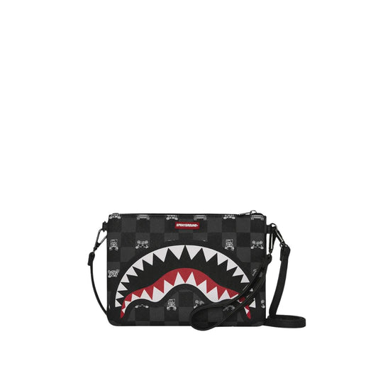 Pochette Unisex Sprayground Grey Peeking Clutch Nero/Bianco
