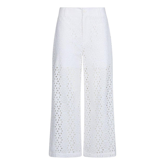Women's Liu-Jo Cropped Sangallo White Pants