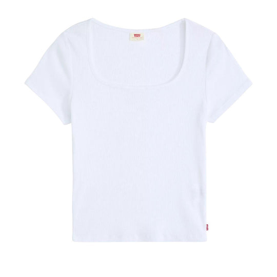 T-shirt Donna Levi'S Essential Con Scollo Squadrato Bianco