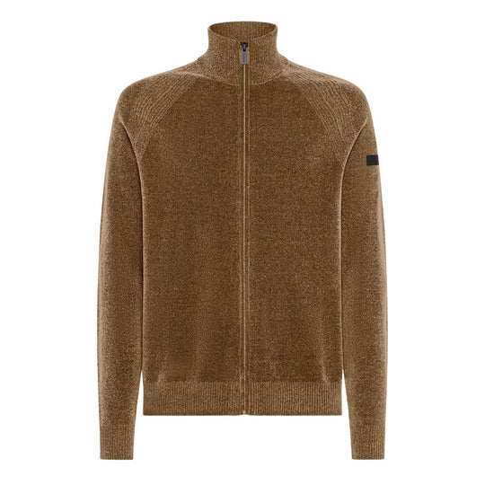Maglione Uomo RRD Velvet Full Zip Knit Taupe