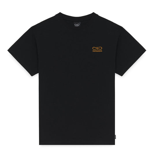 T-shirt Uomo Propaganda Ricamo Logo Nero
