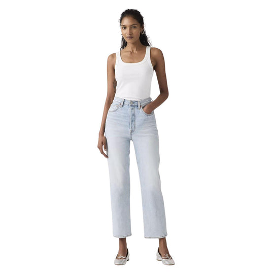 Jeans Donna Levi'S Ribcage Straight Ankle Chiaro