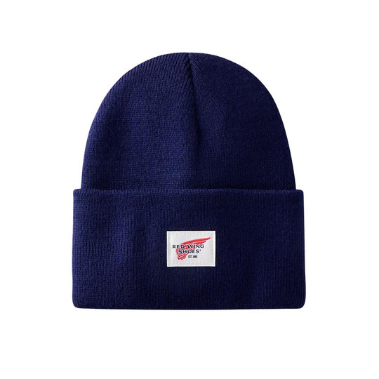 Red Wing Logo Strickmütze Marineblau