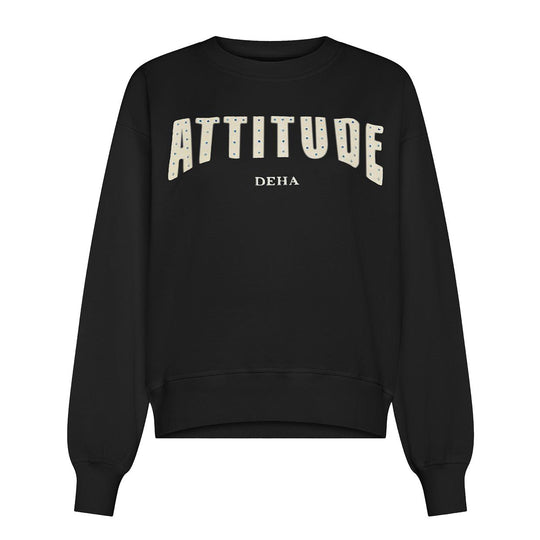 Felpa Donna Deha Graphi Crew Neck Sweatshirt Nero