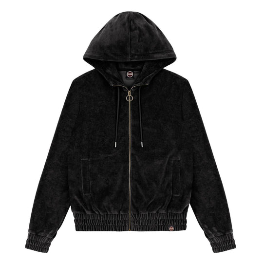 Women's Colmar Velvet Zip Sweatshirt Black