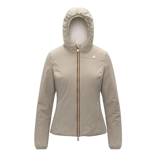 Giubbino Donna K-Way Lily St Warm Reversibile Beige / Bianco
