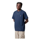 T-Shirt Uomo Carhartt Wip S/S Cahse Azzurro/Oro I026391 3H6.XX CARHARTT WIP