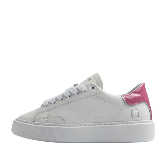 Sneakers Donna D.A.T.E. Sfera Calf Bianco / Fucsia
