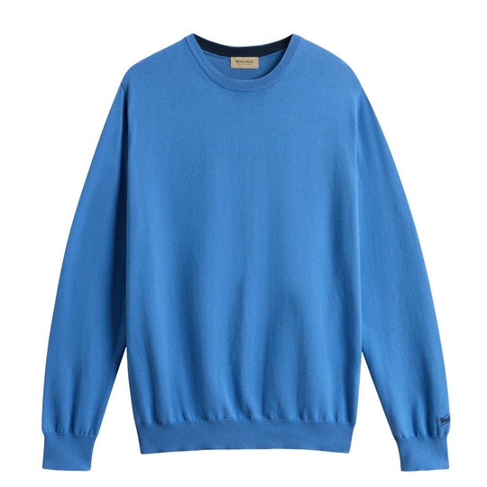 Maglione Uomo Woolrich Logo Azzurro