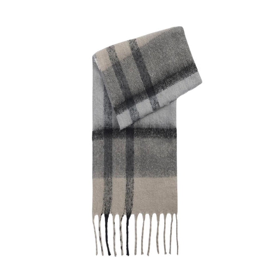 Sciarpa Donna Barbour Isla Tartan Boucle Scarf Grigio/Nero