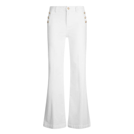 Women's Liu-Jo Flare Button Pants White