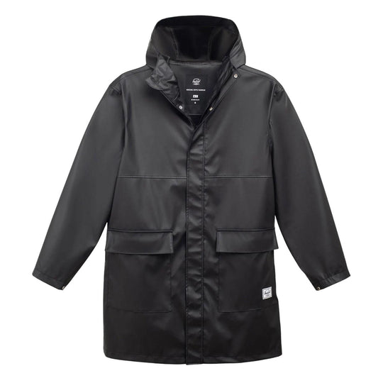 Herrenjacke Herschel Klassische Regenjacke Lang Schwarz