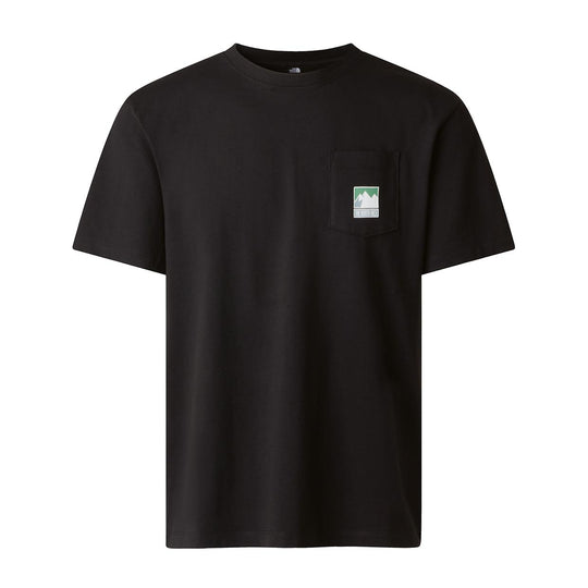 T-Shirt Uomo The North Face M Mountain Logo Pocket Nero