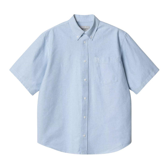 Camicia Uomo Carhartt WIP S/S Braxton Celeste