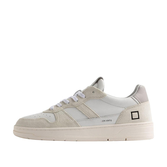 Sneakers Herren D.A.T.E. Court 2.0 Vintage Kalbsleder Weiß / Beige