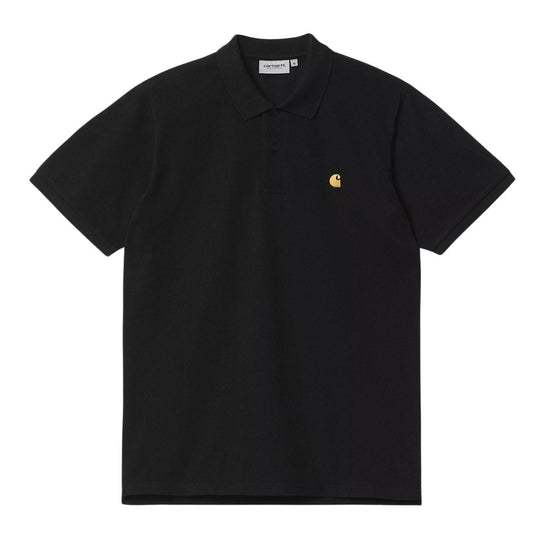 Polo Uomo Carhartt WIP S/S Chase Pique Nero
