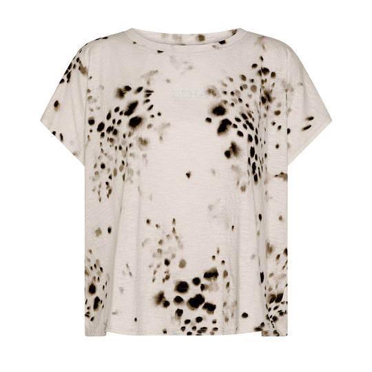 T-Shirt Donna Deha Fiammato All-Over Beige