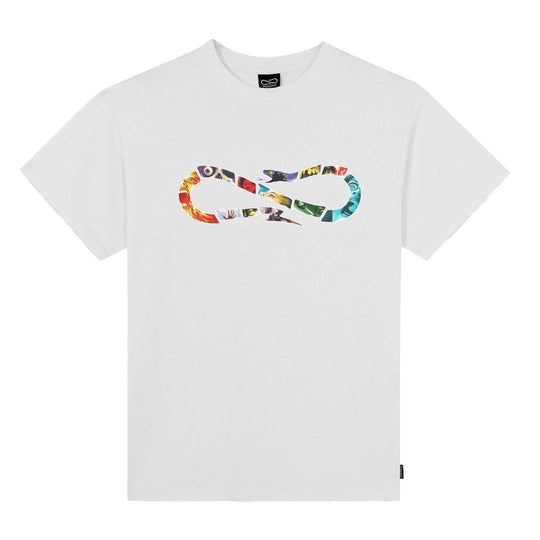 T-shirt Uomo Propaganda Logo VHS Bianco / Multicolor
