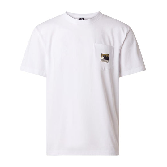 T-Shirt Uomo The North Face M Mountain Logo Pocket Bianco