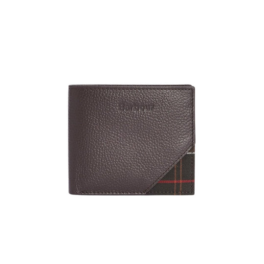 Portafoglio Barbour Tabert Leder Dunkelbraun