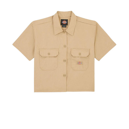 Women's Dickies Crop Shirt Khaki