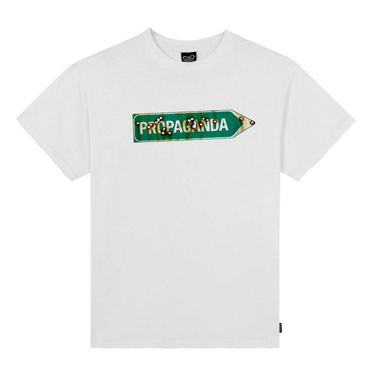 T-shirt Uomo Propaganda Welcome Bianco