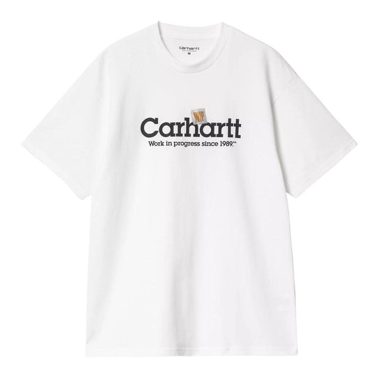 Men's T-shirt Carhartt WIP S/S Label Script White / Black