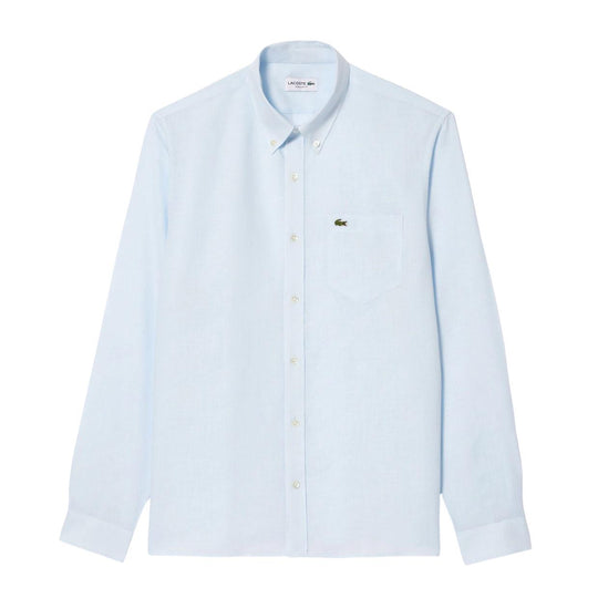 Herrenhemd Lacoste Leinen Hellblau