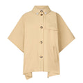 Damenjacke Liu-Jo Poncho Trench Mit Schmuckstickerei Sand
