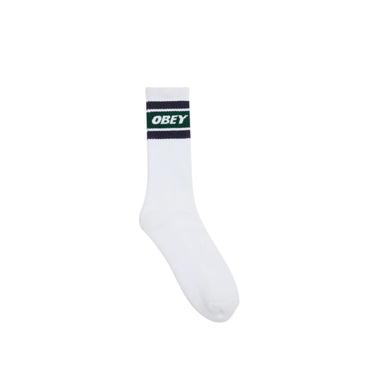 Calzini Uomo Obey Cooper II Socks Bianco/Verde