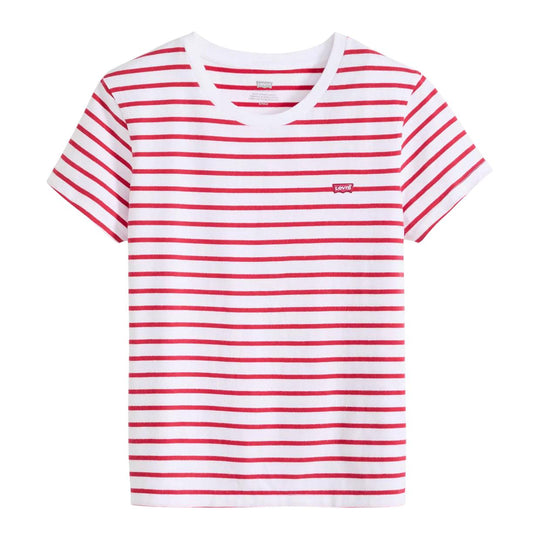 T-shirt Donna Levi'S Perfect Bianco/Rosso