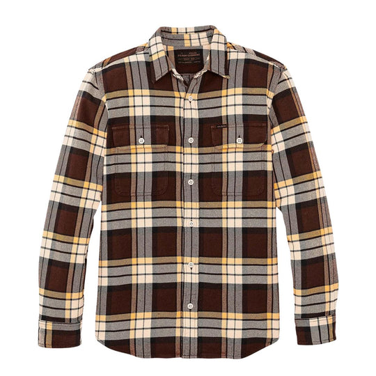 Herrenhemd Filson Vintage Flanell Arbeitshemd Braun Mehrfarbig