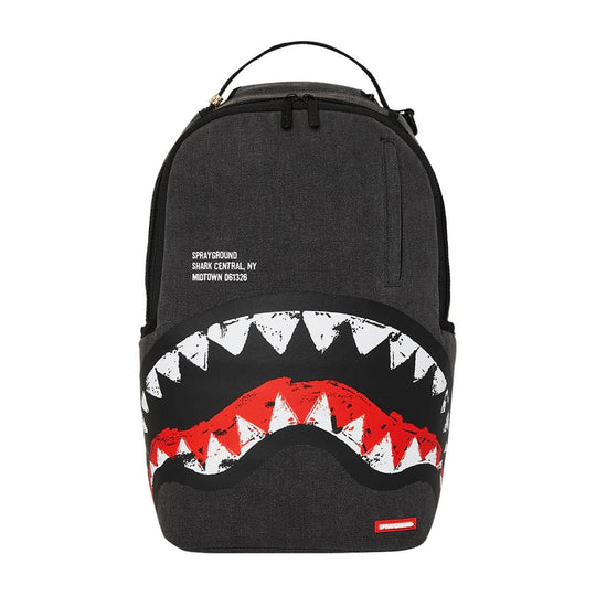 Sprayground Shark Central Denim Venom Backpack Black