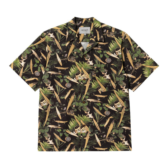 Hemd Carhartt WIP S/S Lumen Schwarz Mehrfarbig