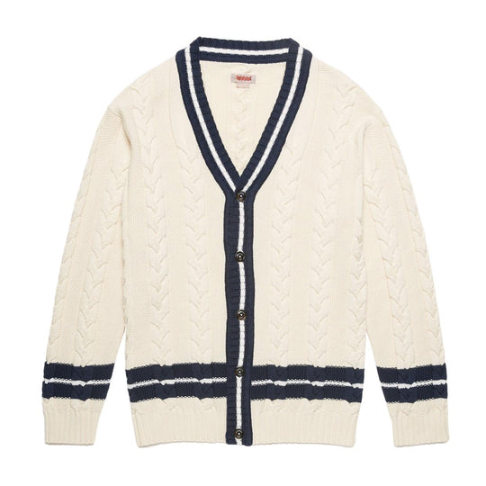 Kabelstrickjacke Baracuta Bianco Sporco