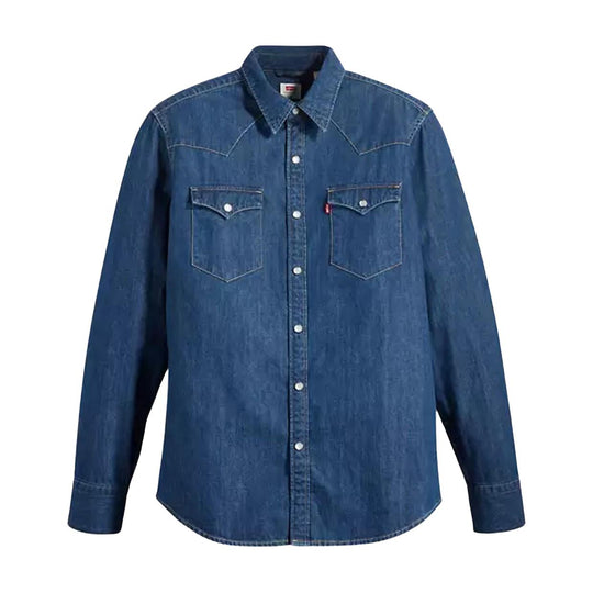Camicia Uomo Levi's Standard Western Barstow Blu Denim