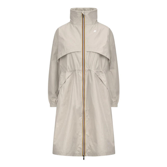 Damen Regenjacke K-Way Aube Memory Touch Beige