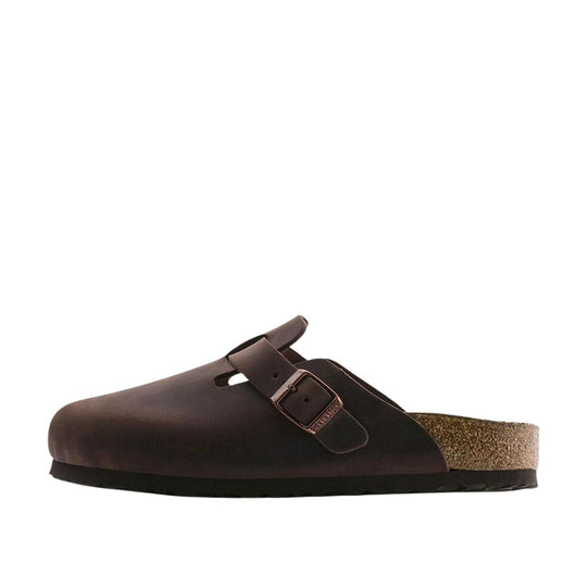 Sabot Unisex Birkenstock Boston Pelle Oliata Marrone