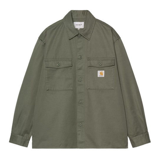 Over Camicia Uomo Carhartt Wip Kelly Shirt Jac Cooper Grigio Verde