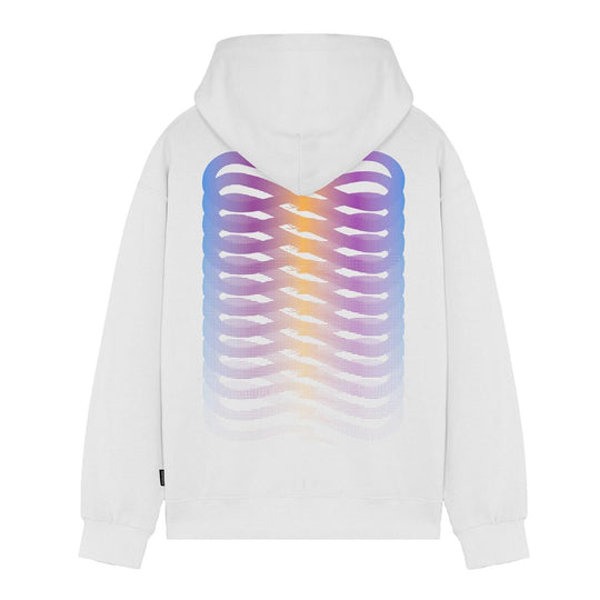 Men's Sweatshirt Propaganda Ribs Gradient White Multicolor