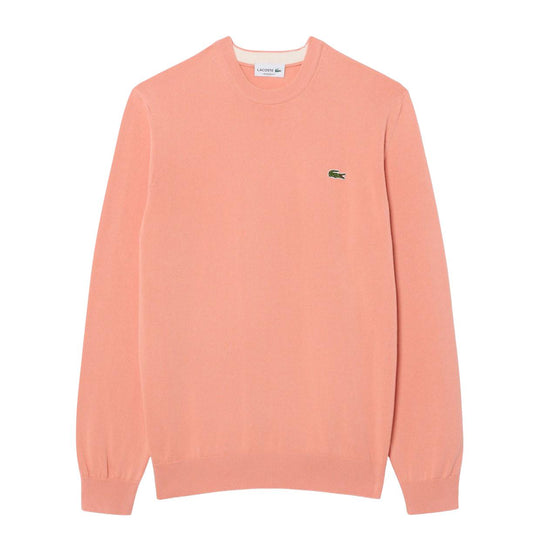 Maglia Uomo Lacoste Girocollo Monocromatico Salmone