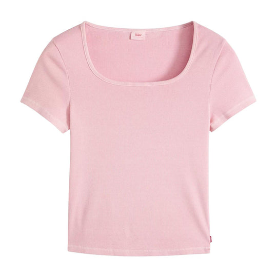 T-shirt Donna Levi'S Essential Con Scollo Squadrato Rosa