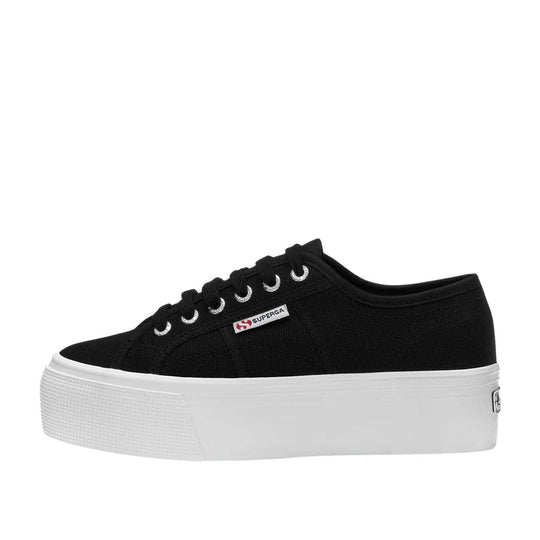 Damen Sneakers Superga 2790 Plateau Schwarz